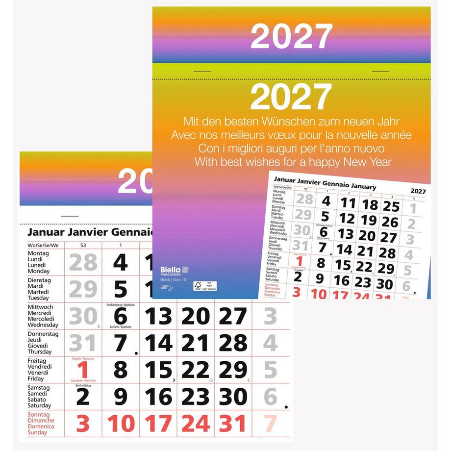 Monatsabreisskalender Block 15
