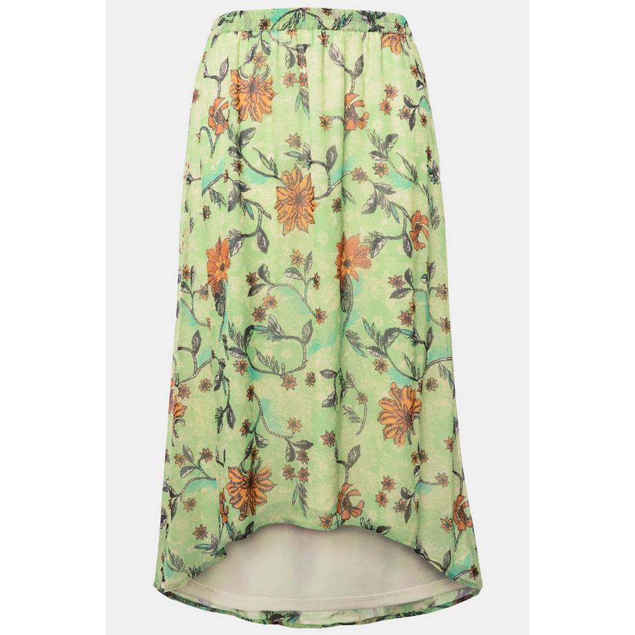 Studio Untold Midirock A-Line Chiffon Flowerprint Elastikbund  