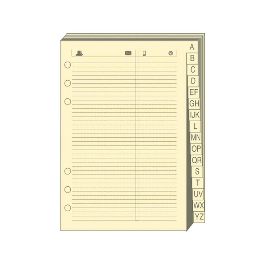 Quo Vadis Ricariche organizer - Senza righe - Taglio dorato - 9x14 cm - Ricambio  