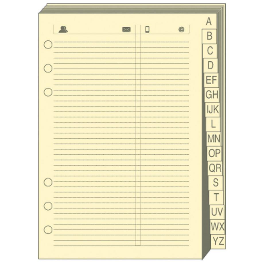 Quo Vadis Ricariche organizer - Senza righe - Taglio dorato - 9x14 cm - Ricambio  