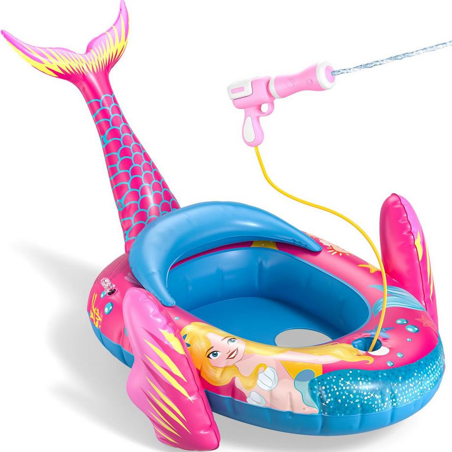 Kinderschwimmring mit Wasserpistole, aufblasbarer Schwimmreifen