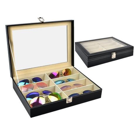 Pricenet Organisateur de lunettes avec 8 compartiments  