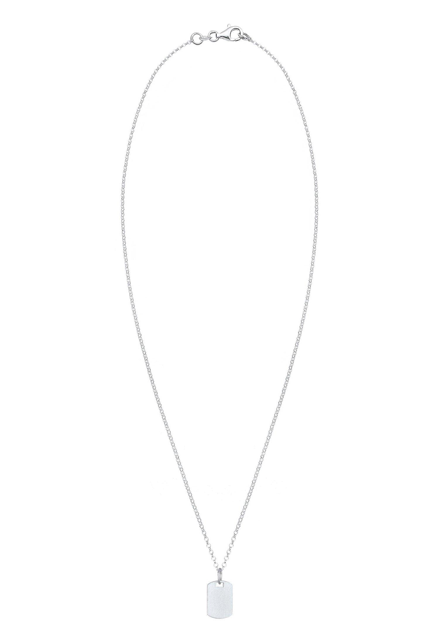 Kuzzoi  Halskette Marke Military Platte Brushed 