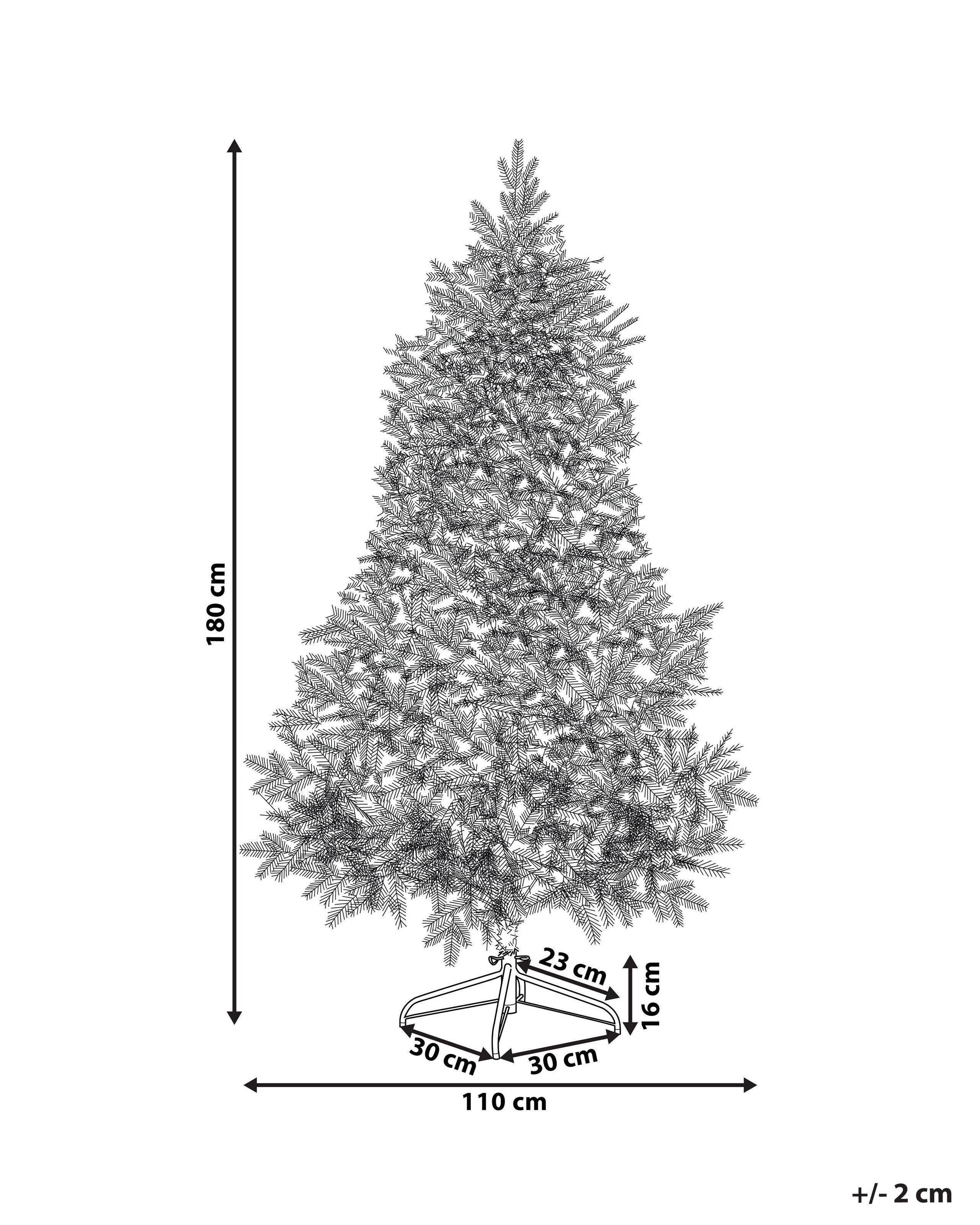 Beliani Albero natalizio innevato en Materiale sintetico Glamour TOMICHI  