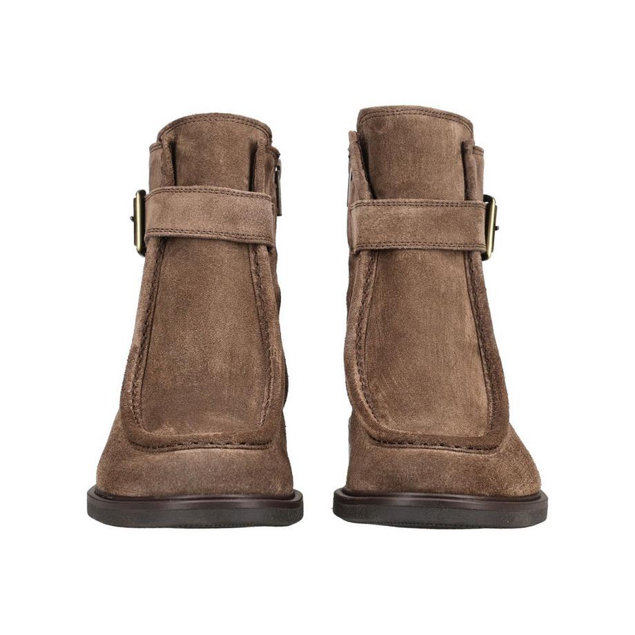 Paul Green Veloursleder Stiefelette mit Schnalle  