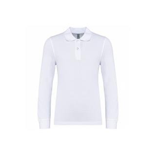 Kariban  langarm polo-shirt kind 