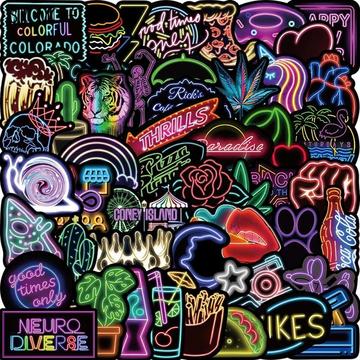 Autocollants - enseignes au néon - 50 pcs