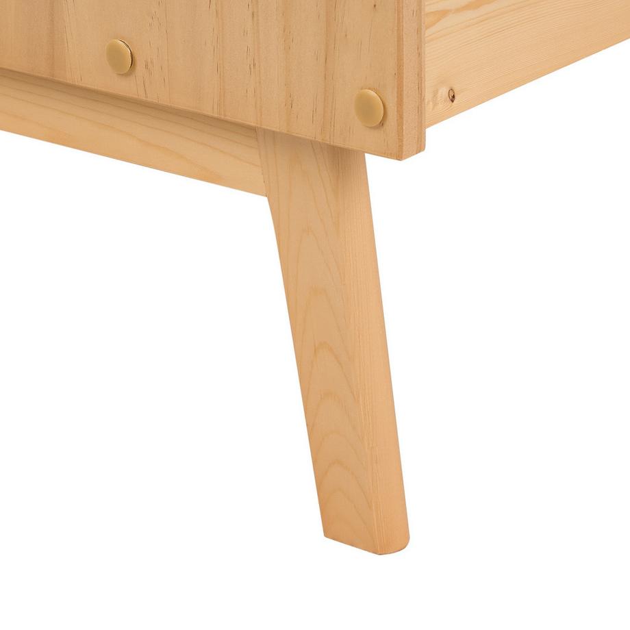Beliani Letto en Legno di pino  BONNAC  