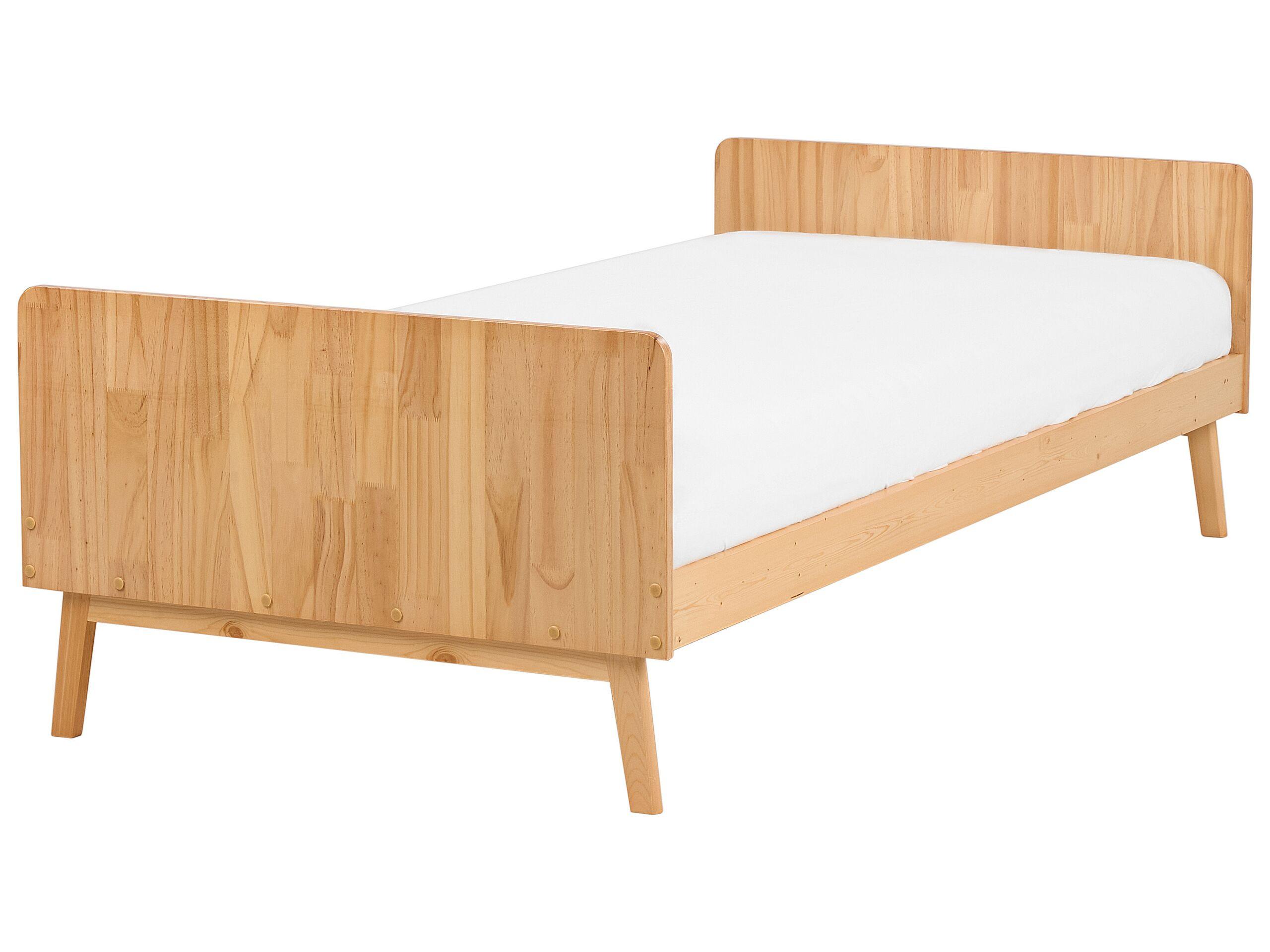 Beliani Letto con rete a doghe en Legno di pino Scandinavo BONNAC  