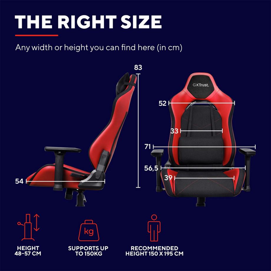 Trust  GXT 714R Ruya Gaming Stuhl Rot 