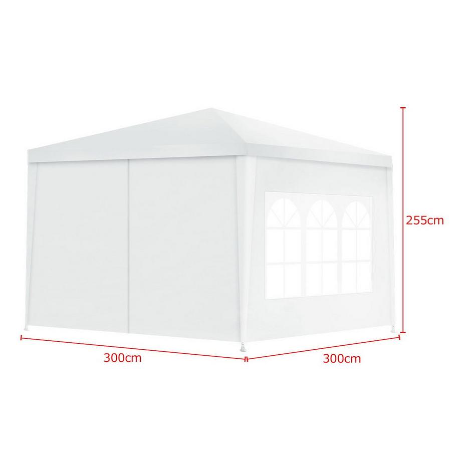 Northix  Tenda da giardino 3x3m con 4 pareti laterali rimovibili e finestre ideale per matrimoni 