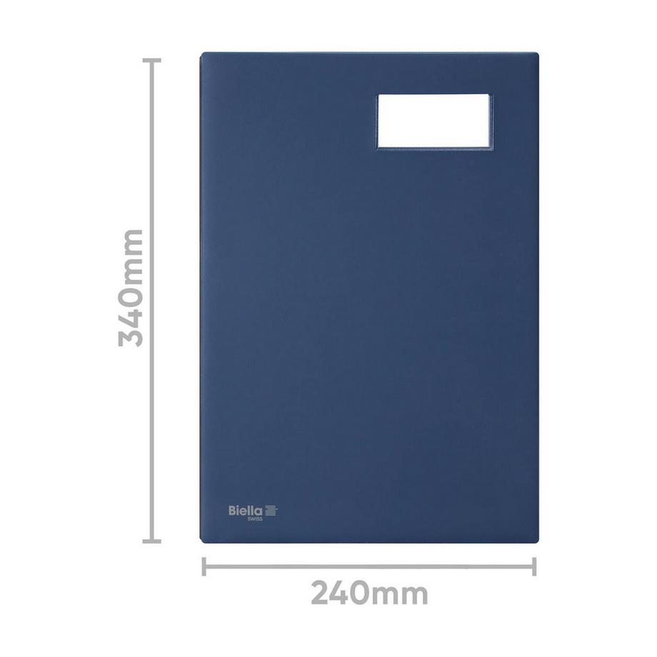 Biella Unterschriftenmappe A4 Pronto 20-teilig, blau  