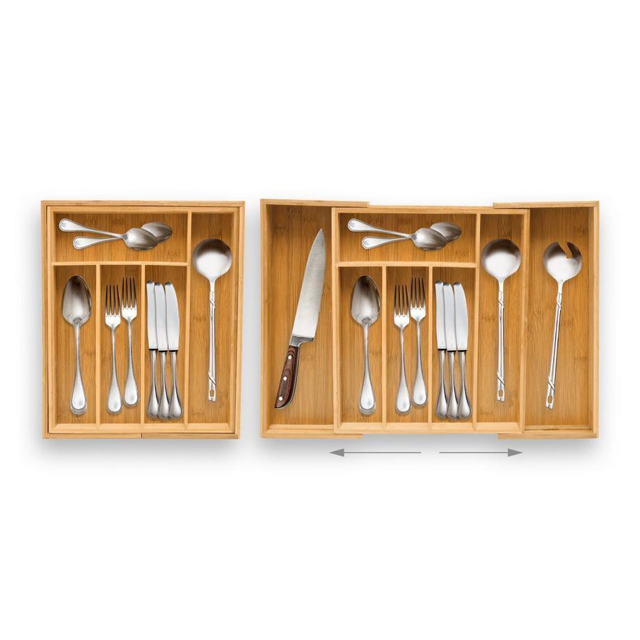 Besteckkasten Bambus 48 cm ausziehbar ONE SIZE | MANOR