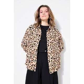 Studio Untold Boxy Shape Hemdjacke Leo Print  