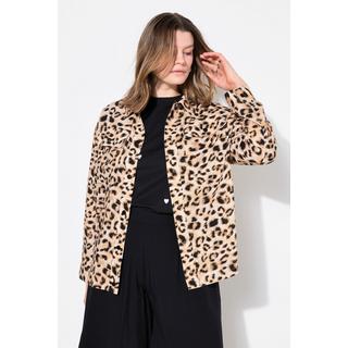 Studio Untold Boxy Shape Hemdjacke Leo Print  