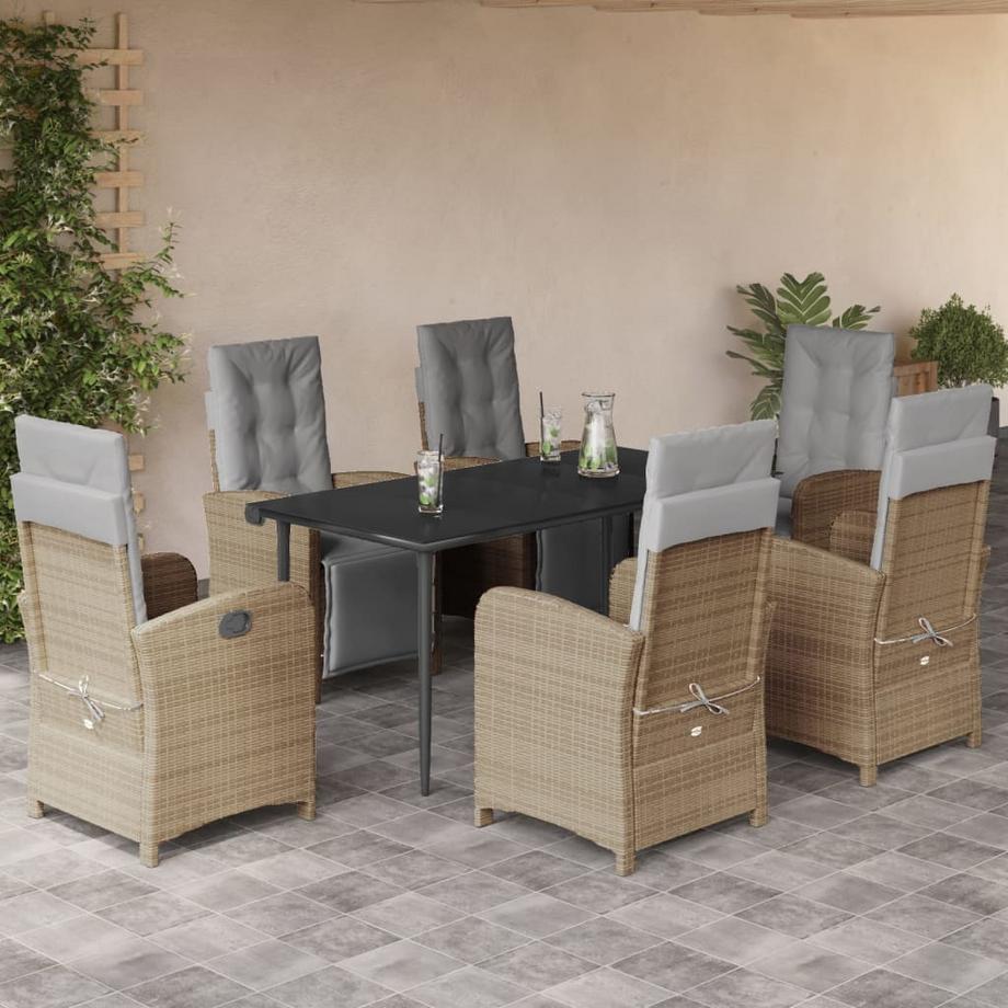 VidaXL set da pranzo da giardino Polirattan  