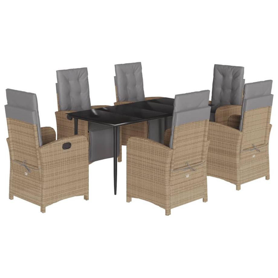 set da pranzo da giardino Polirattan