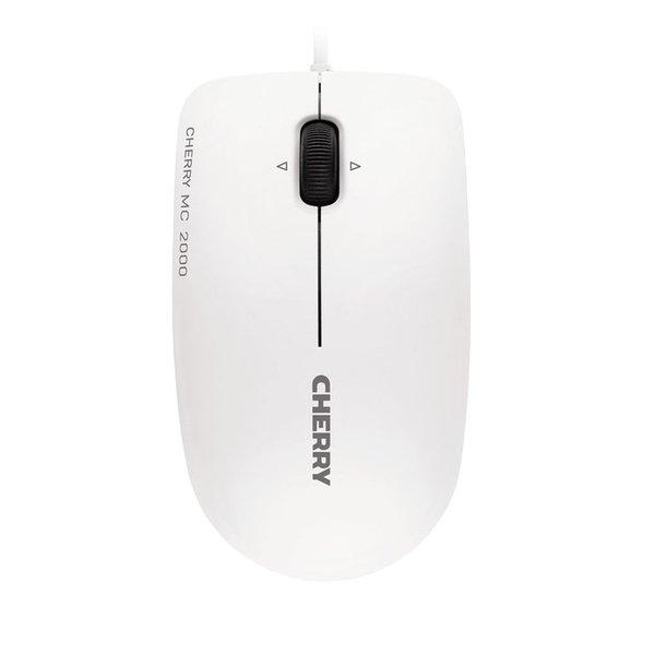 Cherry  MC 2000 Souris filaire, molette multi directionnelle, blanc grisé, USB 