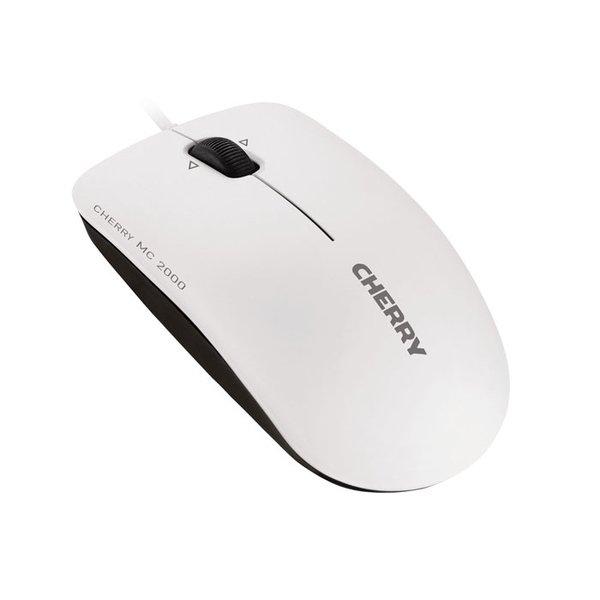 Cherry  MC 2000 Souris filaire, molette multi directionnelle, blanc grisé, USB 