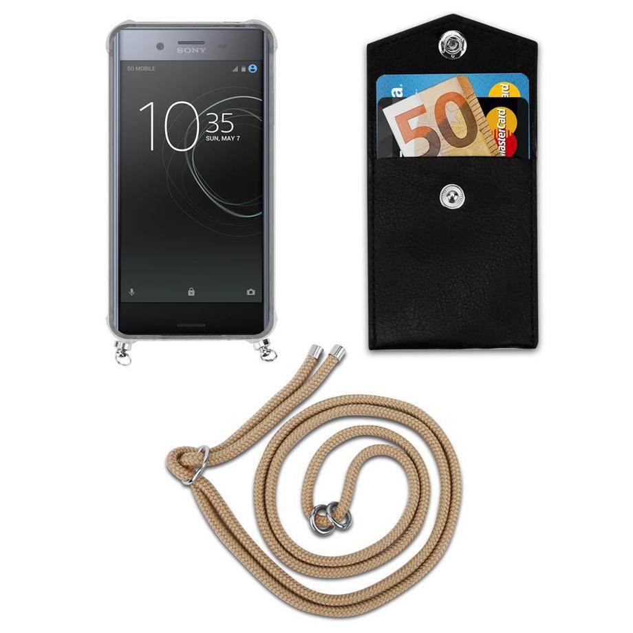 Cadorabo  Handy Kette für Sony Xperia XZ  XZs Silikon mit Silbernen Ringen 