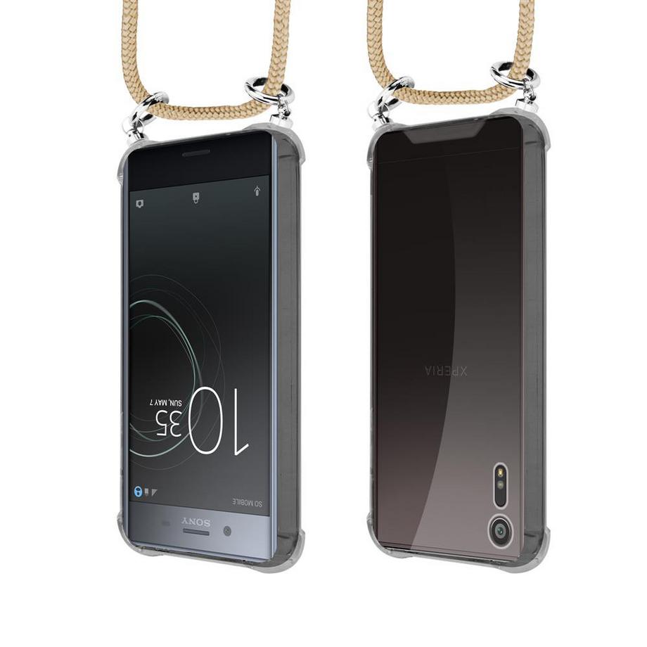 Cadorabo  Handy Kette für Sony Xperia XZ  XZs Silikon mit Silbernen Ringen 