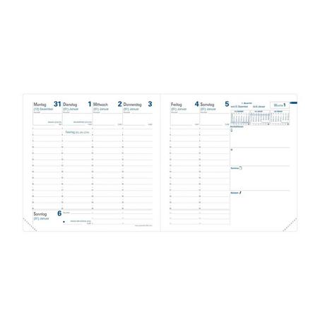 QUO-VADIS Quo Vadis - Einlagen Terminkalender - 2025 - Executif - Die Woche Planning - Deutsch - Dez/Dez - 16x16 cm - Clairefontaine-Papier Weiß - Hergestellt in Frankreich  