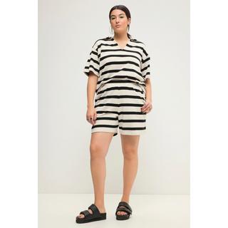 Studio Untold  Jersey-Shorts, Loose Fit, Ringel, Elastikbund 