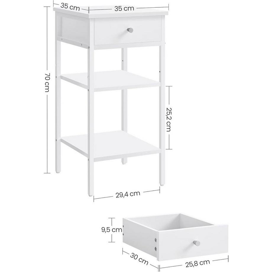 Songmics Nachttisch Hoch  