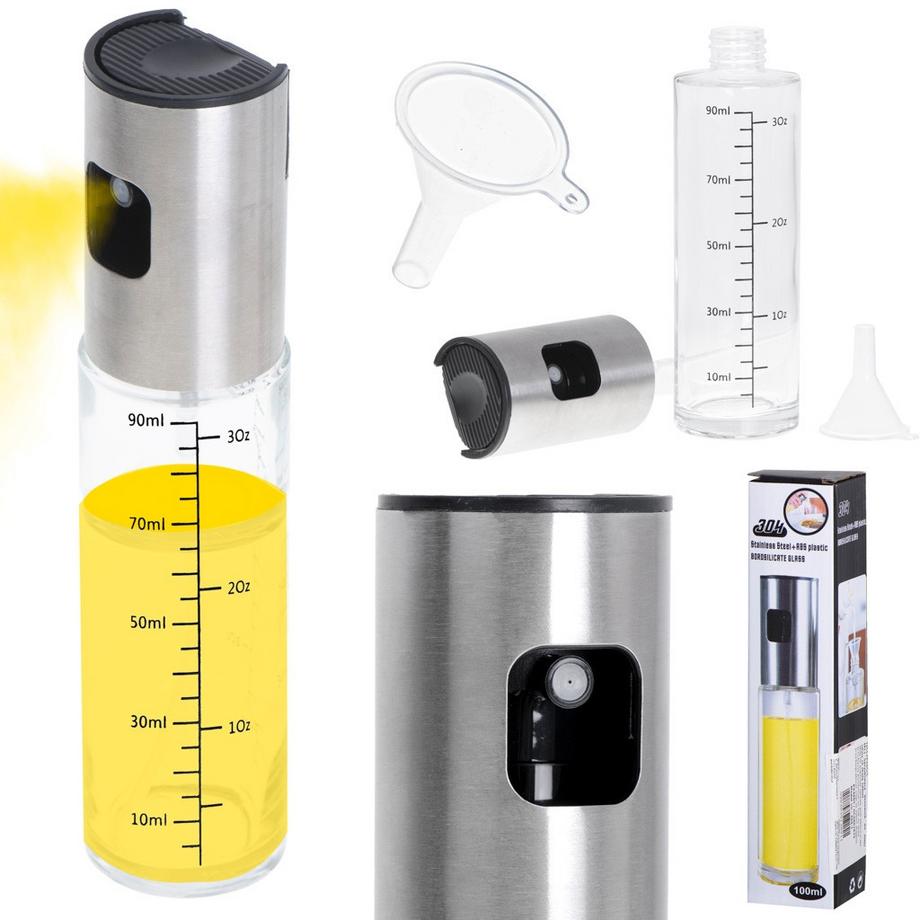 Pricenet  Pulvérisateur distributeur d'huile avec échelle de 100 ml 