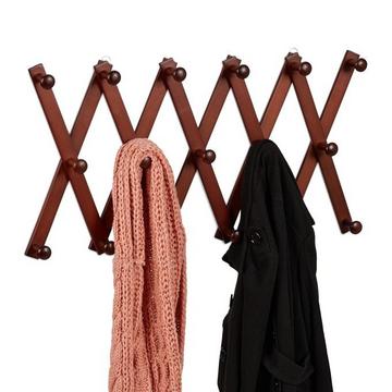 Einziehbarer Wandgarderobenhalter aus Holz