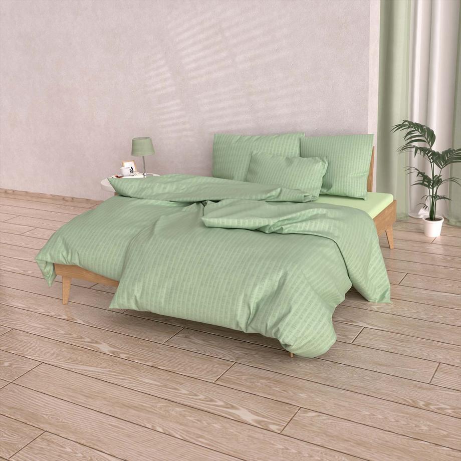 Lotus Bettwaren Lotus Biancheria da letto raso seersucker tinta unita  