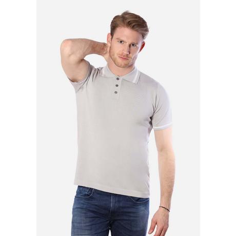 Bellemere New York  Poloshirt aus Tencel mit Streifendetail 