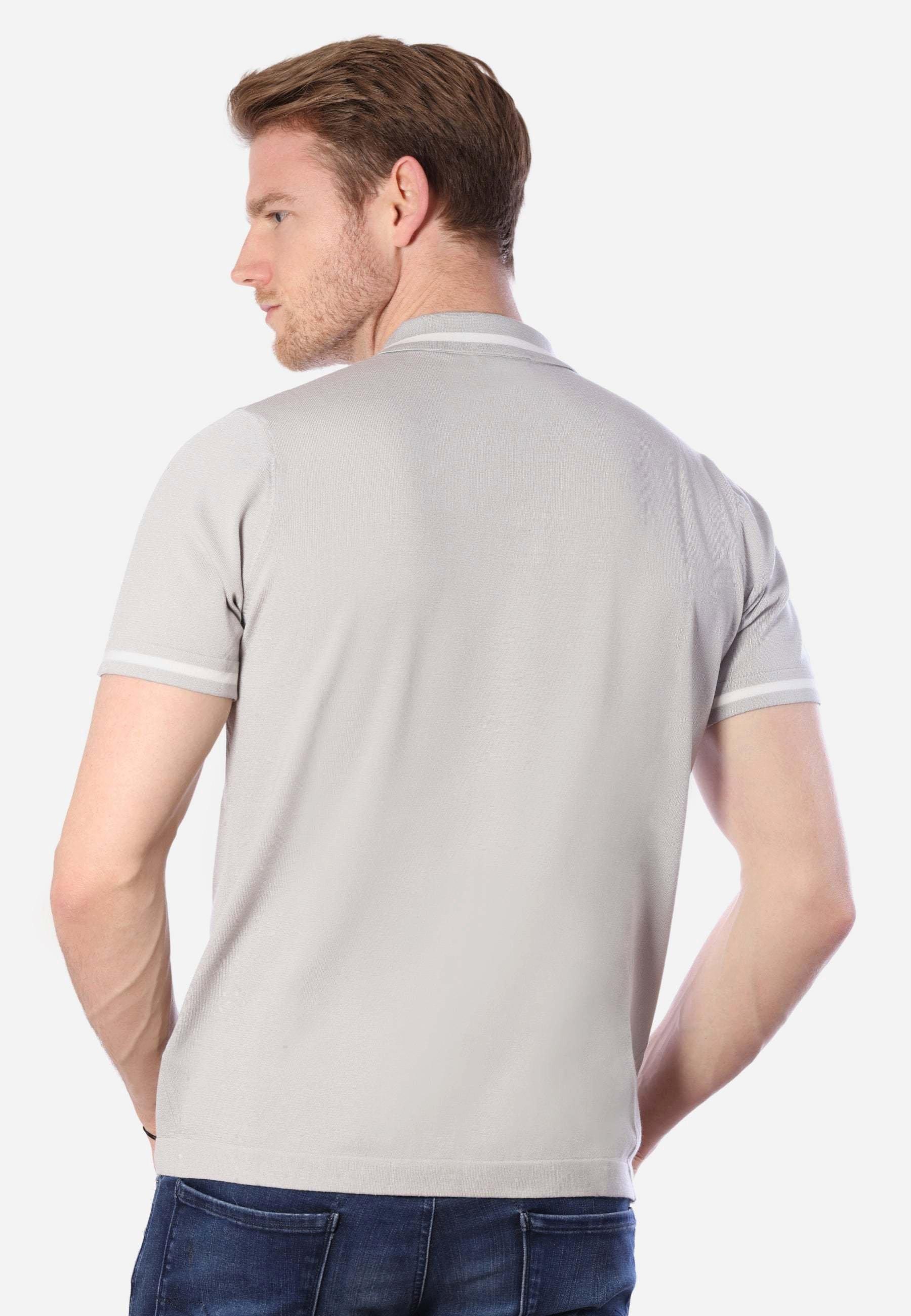 Bellemere New York  Poloshirt aus Tencel mit Streifendetail 