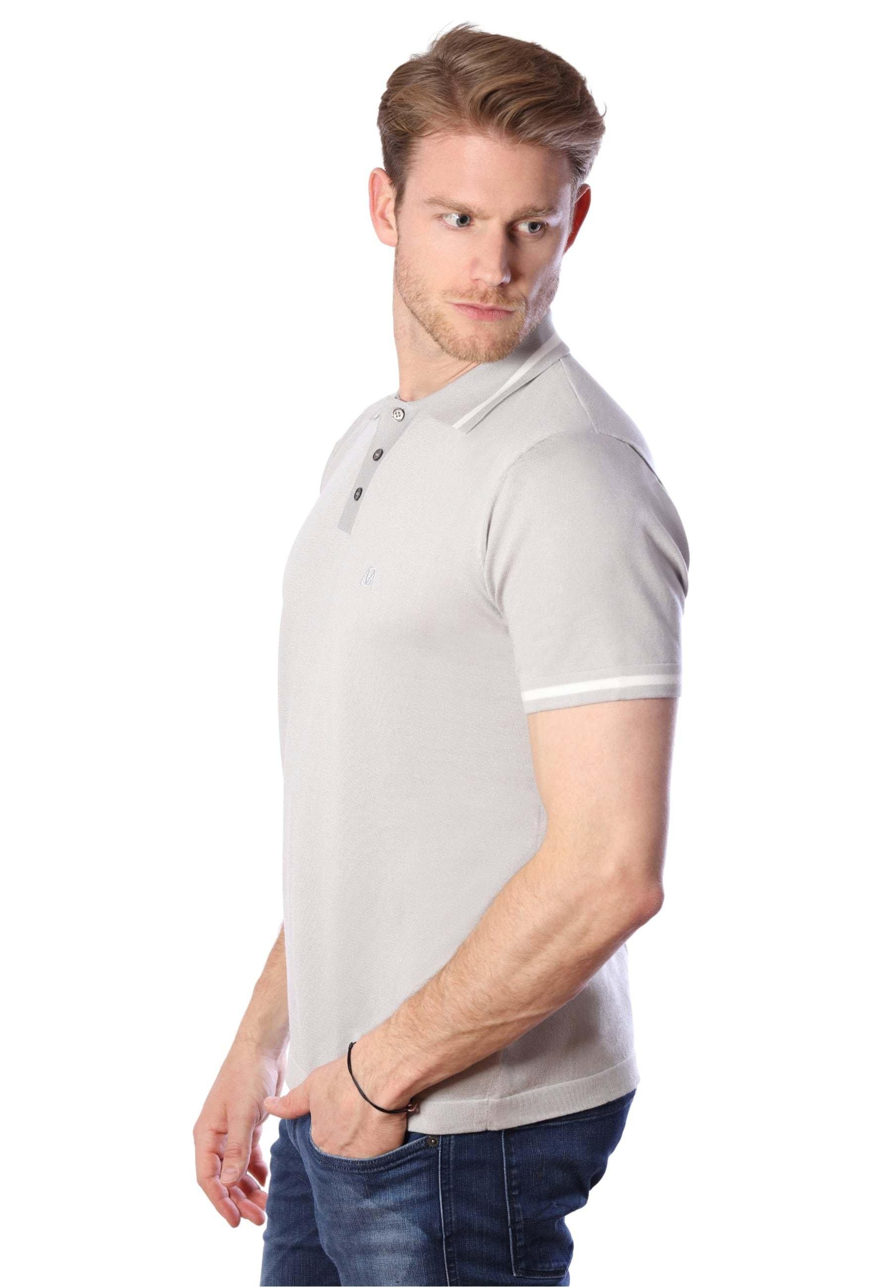 Bellemere New York  Poloshirt aus Tencel mit Streifendetail 