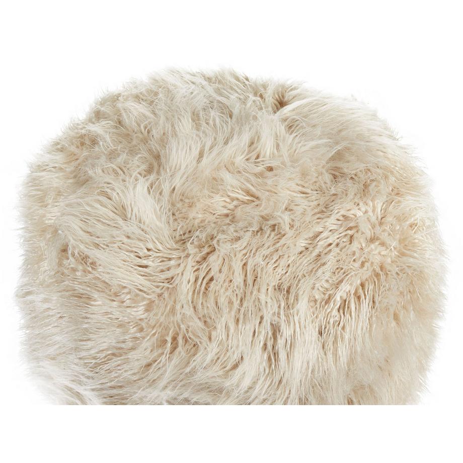 Beliani Pouf en Fourrure synthétique Boho TUKKI  