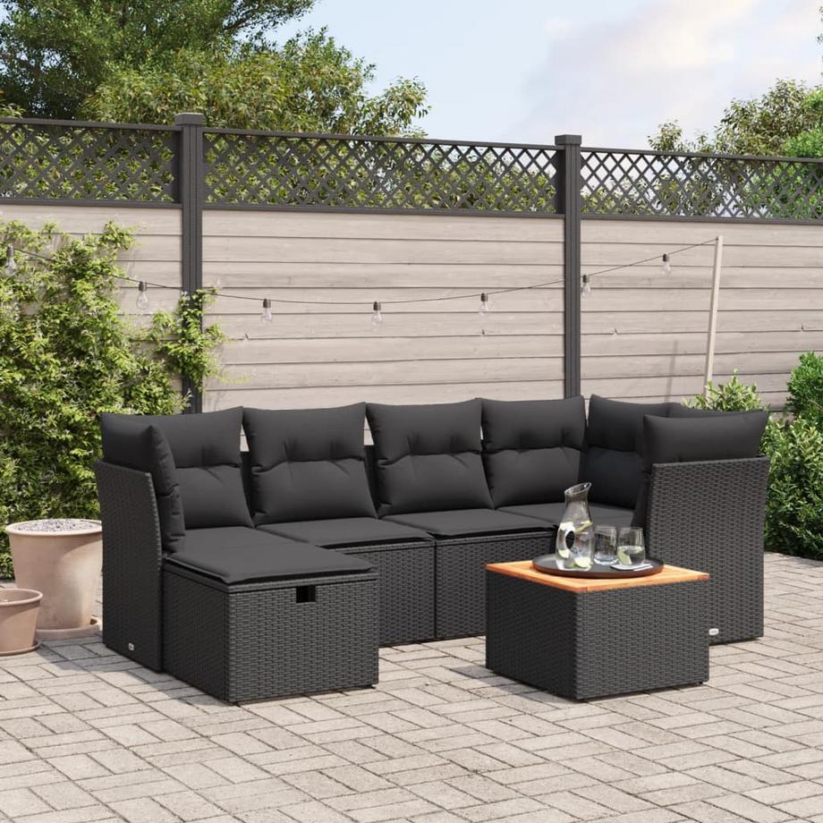 VidaXL set divano da giardino Polirattan  
