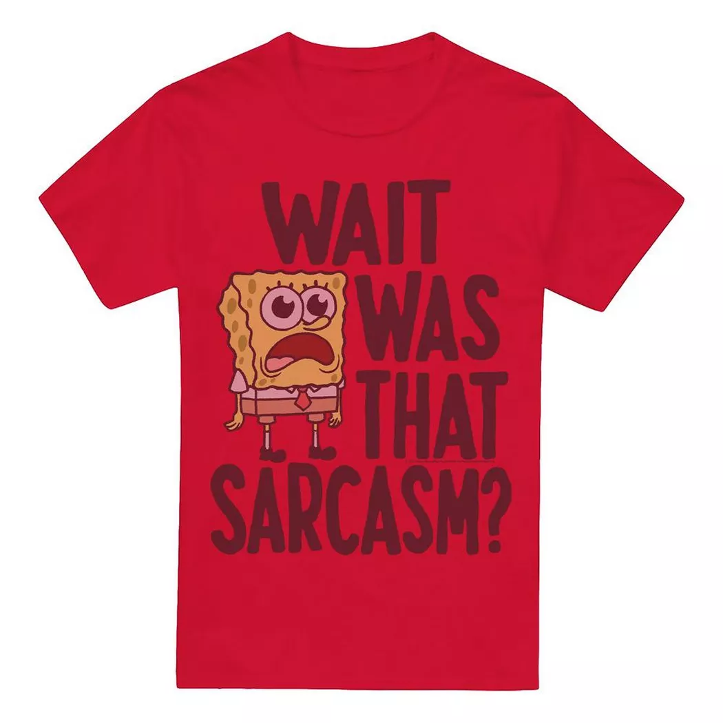 Nickelodeon - Sarcasm T-Shirt, für Herren, Rot Bunt, Größe S