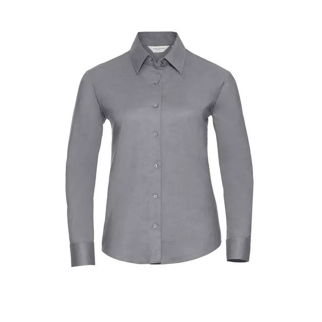 Russell - Hemd PflegeleichtLangärmlig, für Damen, Silber, Größe 3XL