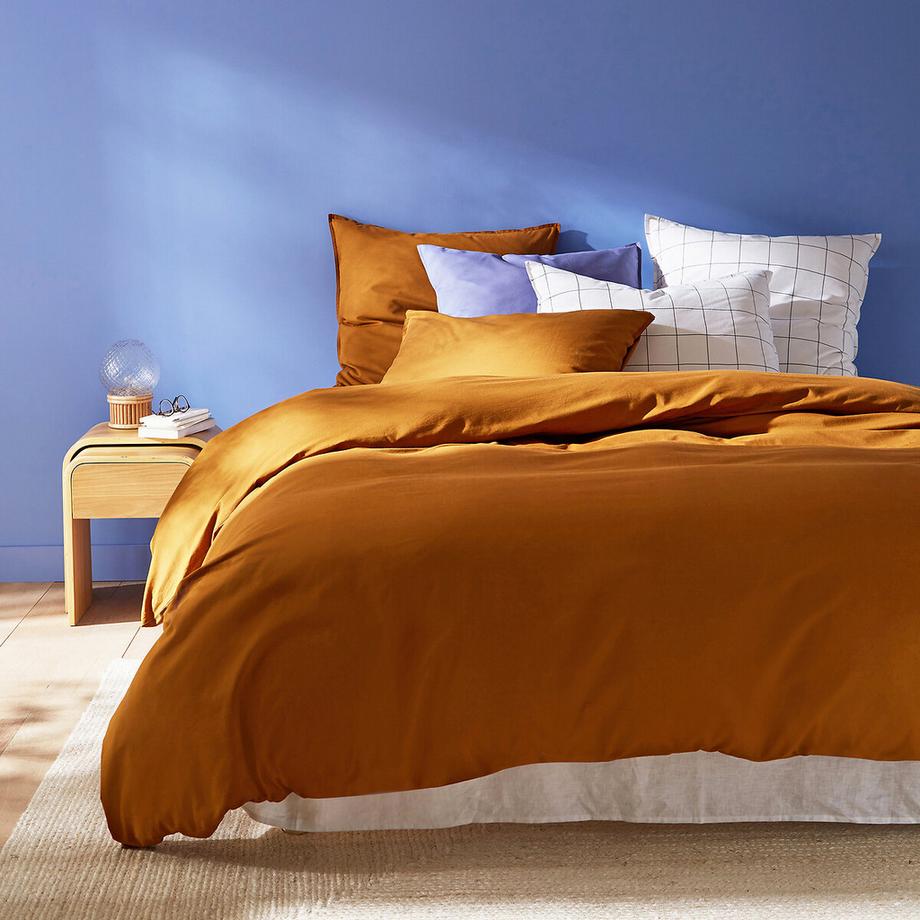 La Redoute Intérieurs Scenario Housse de couette unie en coton lavé  