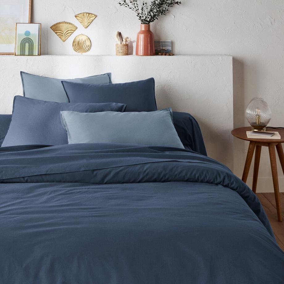 La Redoute Intérieurs Scenario Housse de couette unie en coton lavé  