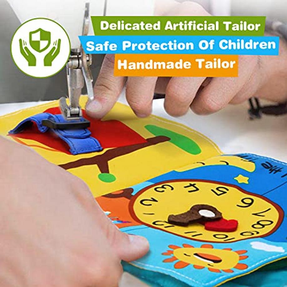 Activity-board  Quiet Book, baby book, feel book baby books cloth book baby book play book for learning everyday skills 