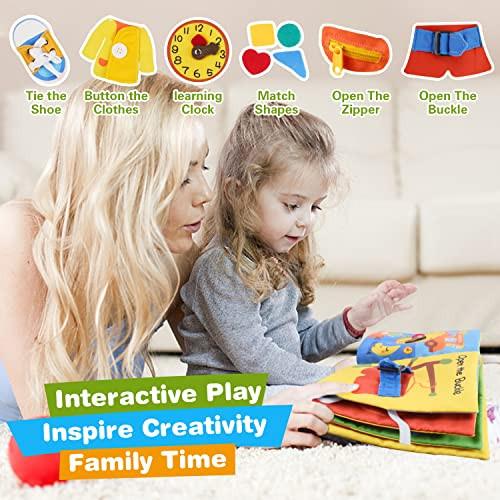 Activity-board  Babybuch Baby Stoffbuch - 2 Stück Buch Babyspielzeug - 3D Bilderbuch Stoffbücher Fühlbuch 