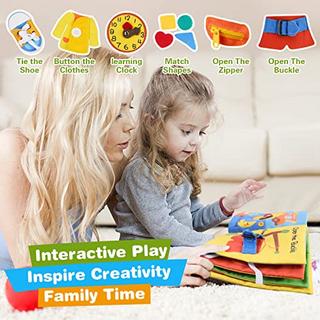 Activity-board  Quiet Book, baby book, feel book baby books cloth book baby book play book for learning everyday skills 