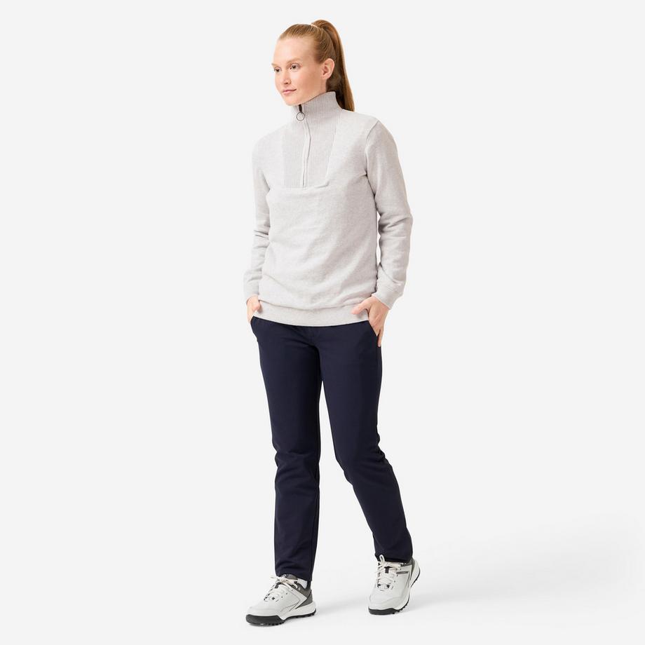 INESIS Golf Winddichter Baumwollpullover Stehkragen  