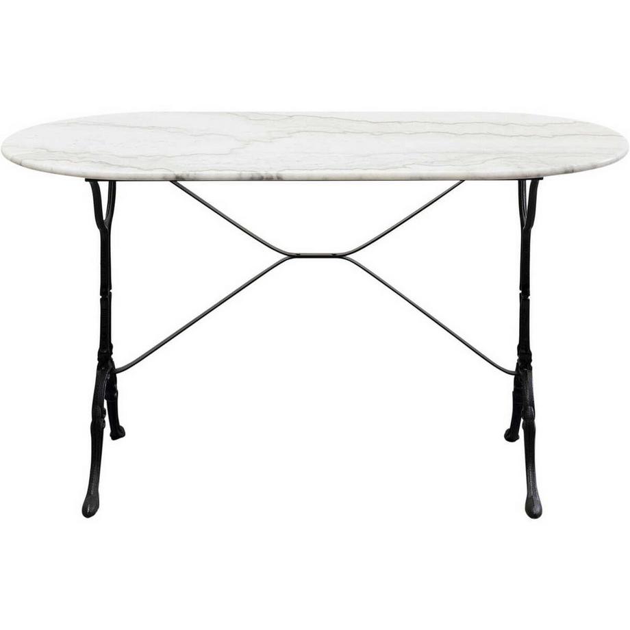 KARE Design Bistrotisch Kaffeehaus oval weiss 120x60  