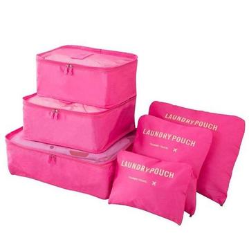 Set organizer per borse da viaggio - rosa scuro