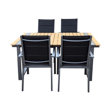 Ensemble de table de jardin BIONTO avec 4 chaises