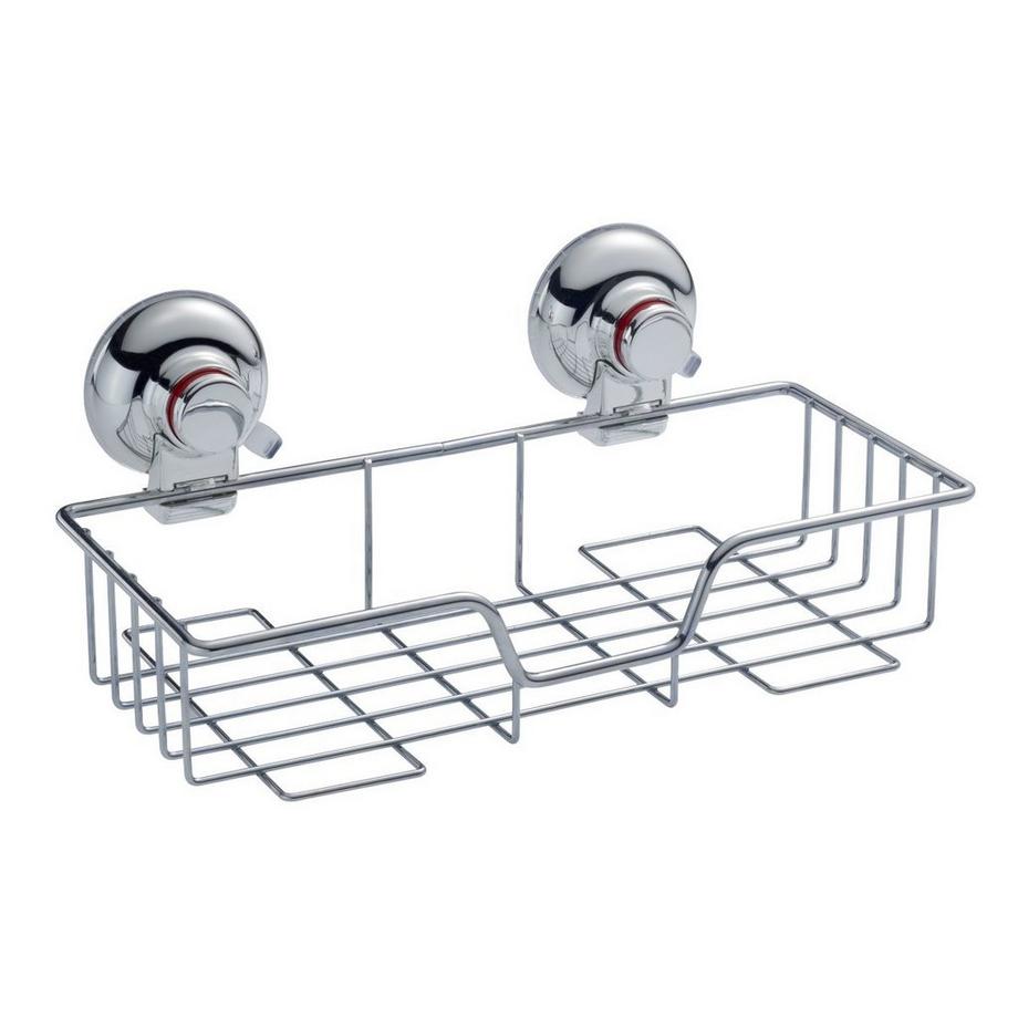 diaqua  Corbeille file rectangulaire chromé / avec ventouse 