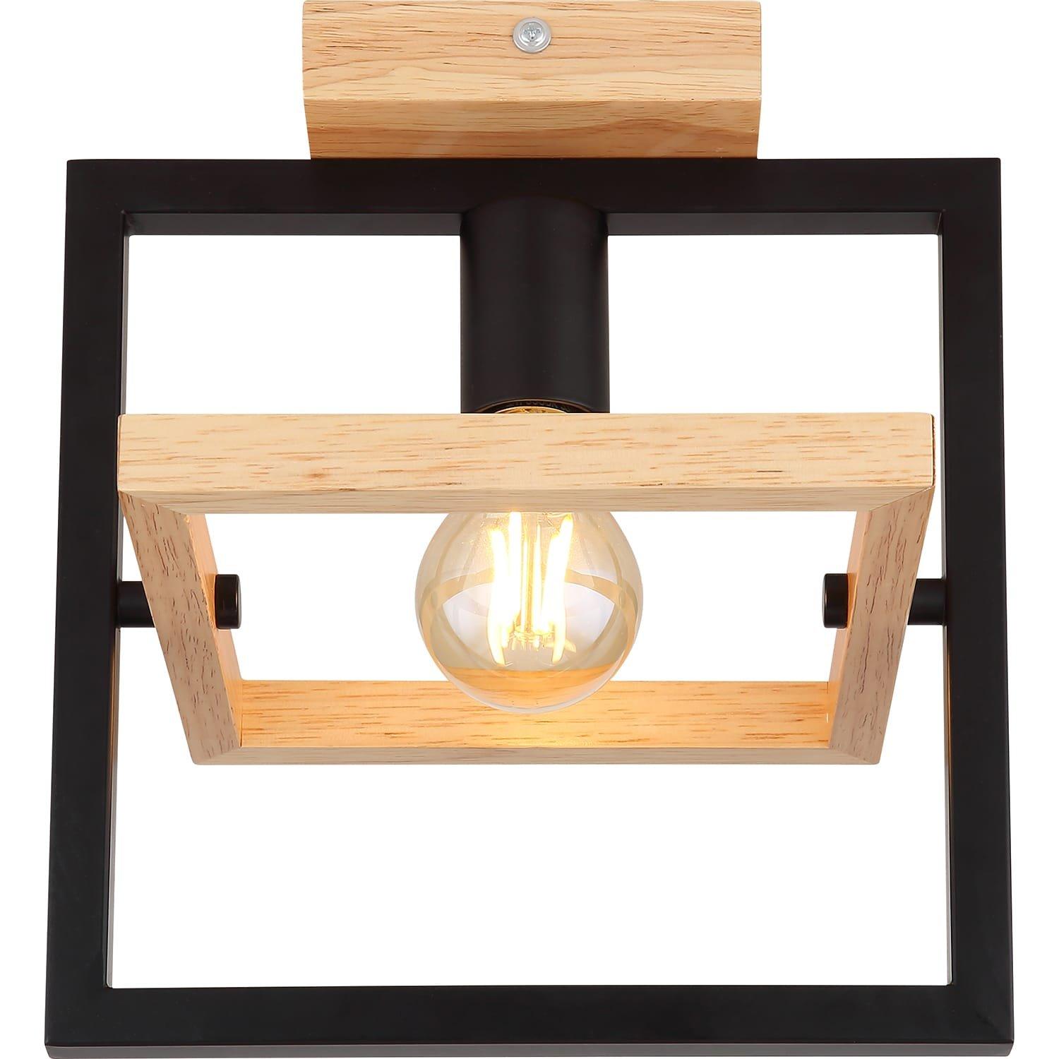 mutoni Deckenleuchte Erica Holz dunkel 1xE27  