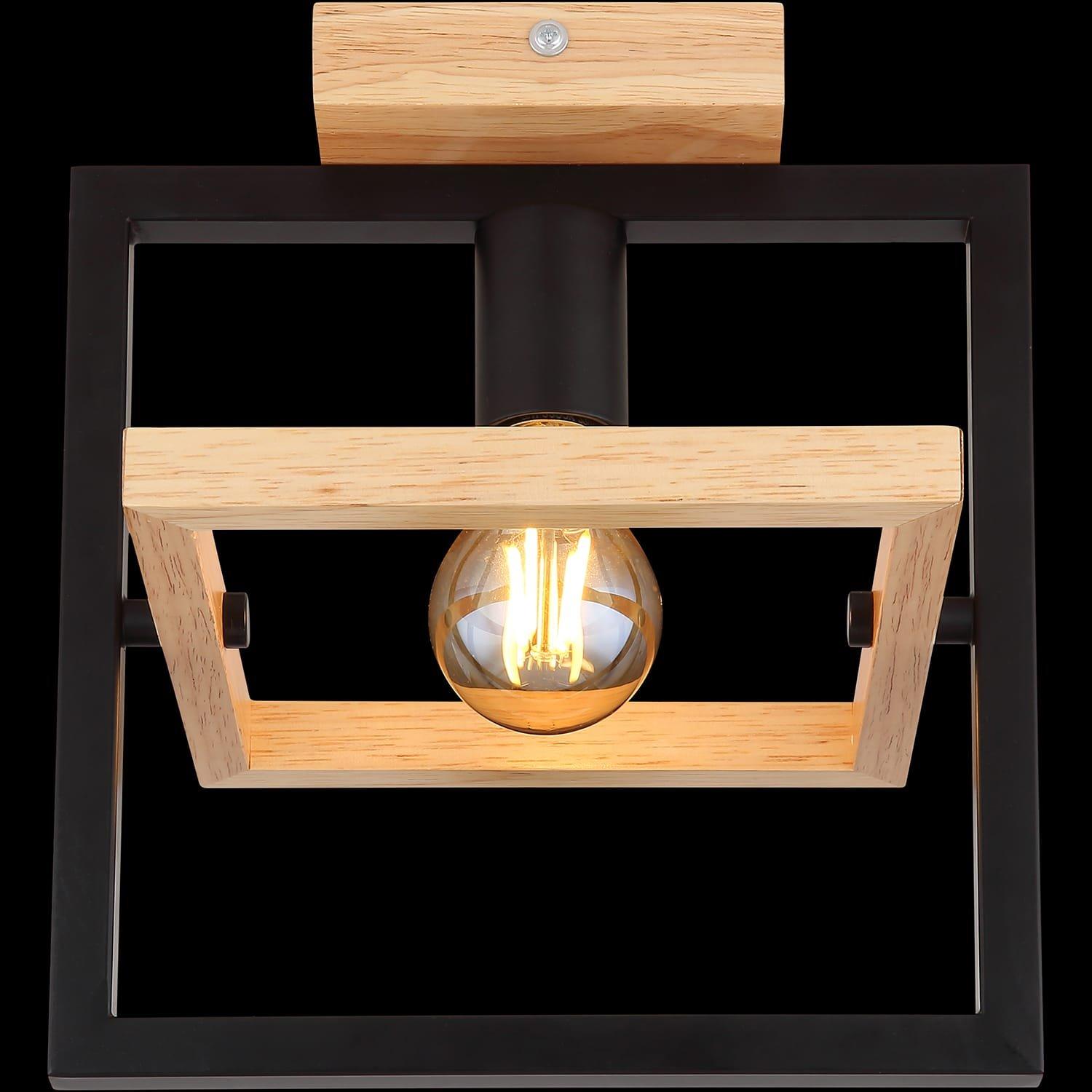 mutoni Deckenleuchte Erica Holz dunkel 1xE27  